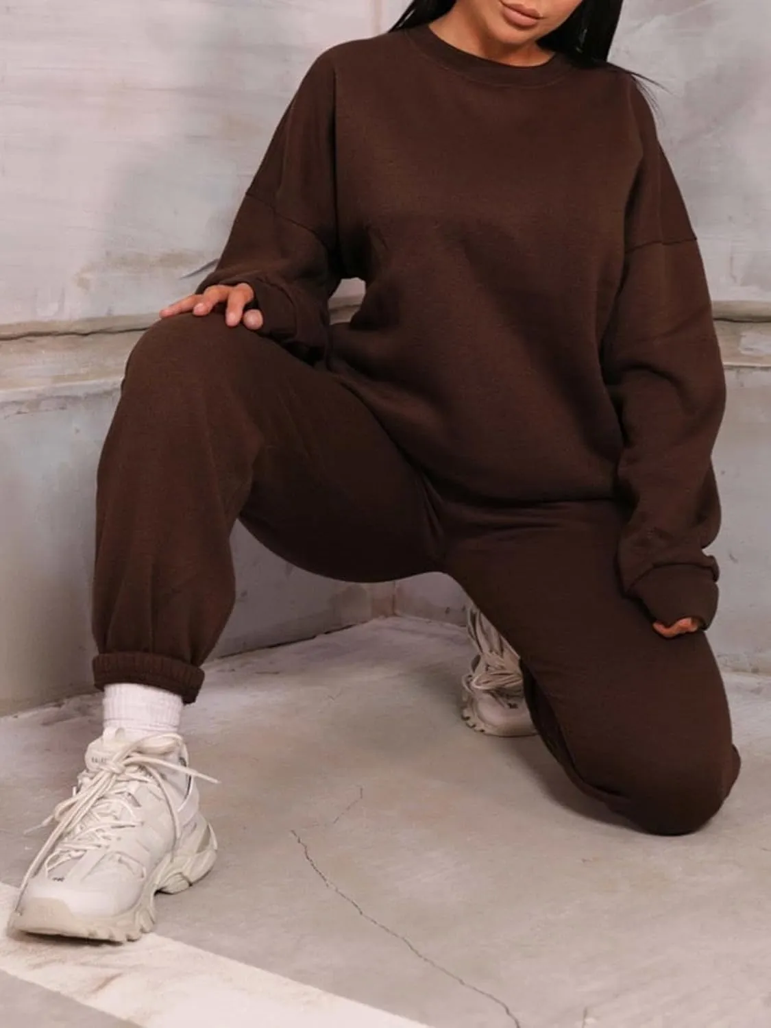 KANSOON Sweatsuits for Women Set 2 Piece Jogging Suit Long Sleeve Pullover Sweatshirts Sweatpants Tracksuit Casual Outfits