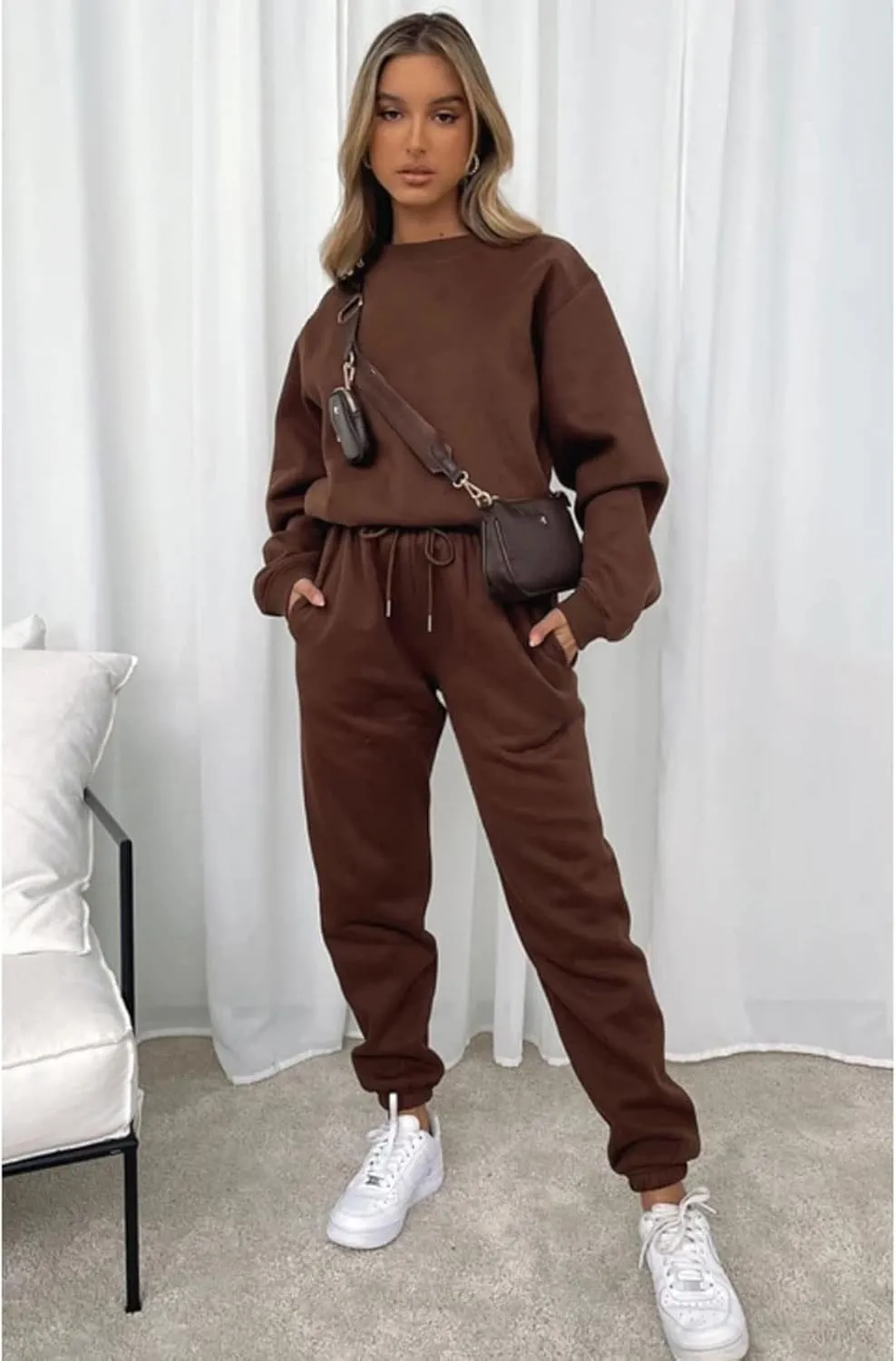 KANSOON Sweatsuits for Women Set 2 Piece Jogging Suit Long Sleeve Pullover Sweatshirts Sweatpants Tracksuit Casual Outfits