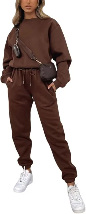 KANSOON Sweatsuits for Women Set 2 Piece Jogging Suit Long Sleeve Pullover Sweatshirts Sweatpants Tracksuit Casual Outfits