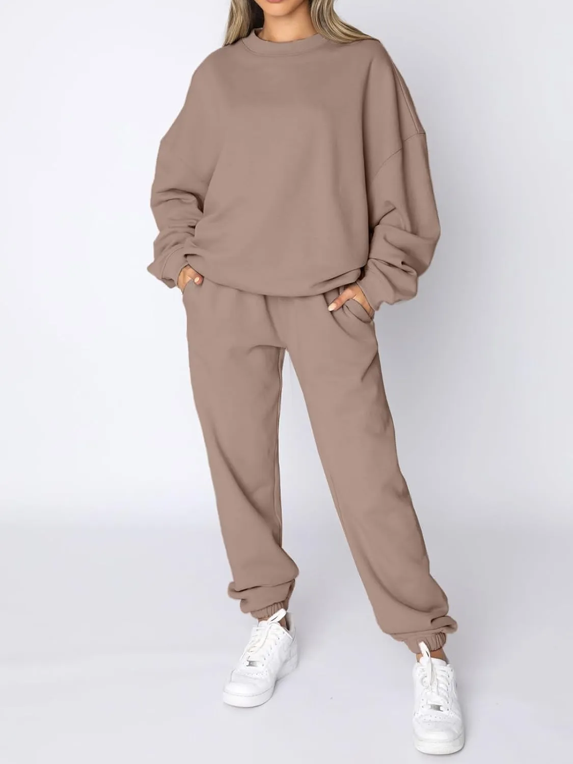 KANSOON Sweatsuits for Women Set 2 Piece Jogging Suit Long Sleeve Pullover Sweatshirts Sweatpants Tracksuit Casual Outfits