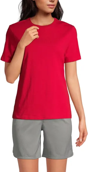 Lands' End School Uniform Women's Short Sleeve Feminine Fit Essential T-Shirt