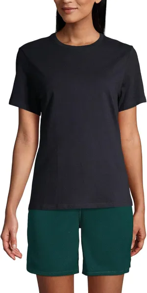 Lands' End School Uniform Women's Short Sleeve Feminine Fit Essential T-Shirt