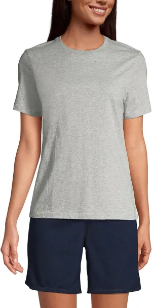 Lands' End School Uniform Women's Short Sleeve Feminine Fit Essential T-Shirt