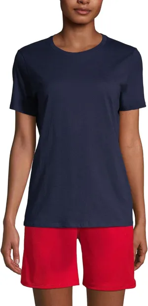Lands' End School Uniform Women's Short Sleeve Feminine Fit Essential T-Shirt
