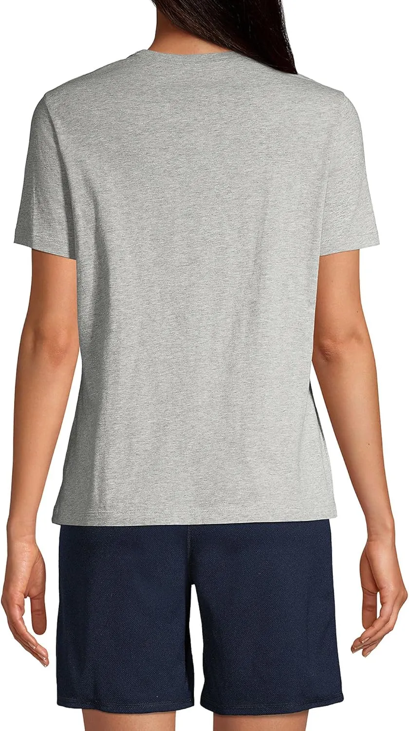 Lands' End School Uniform Women's Short Sleeve Feminine Fit Essential T-Shirt