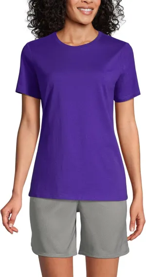 Lands' End School Uniform Women's Short Sleeve Feminine Fit Essential T-Shirt