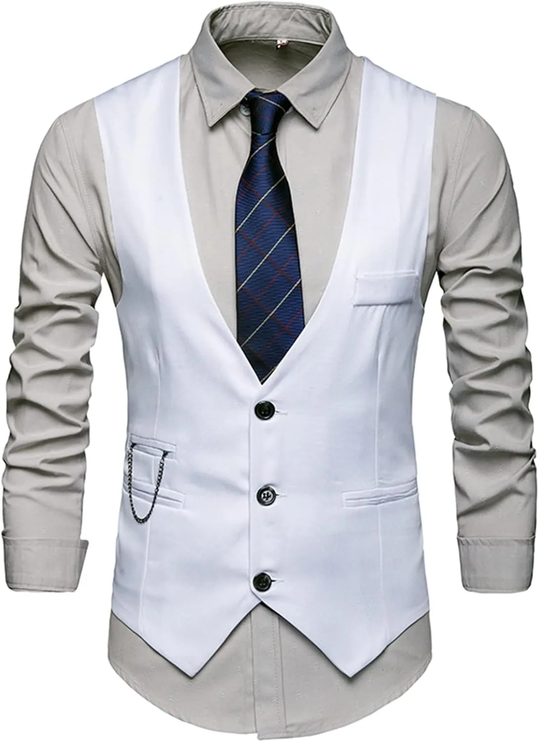 LCMTWX Mens Vest 2024 Plays Suede Retro V Neck Solid Color Pocket Button Leather Vest Jacket Vest Vests For Men Jackets For