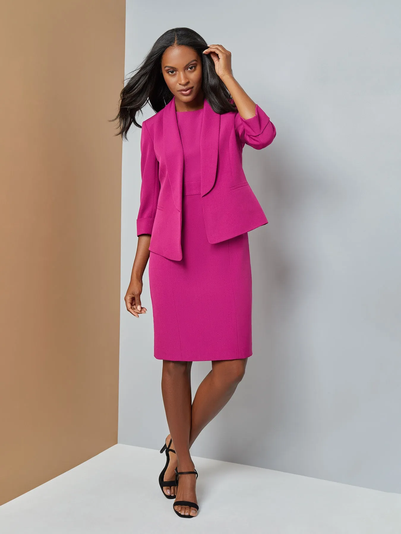 Lena Jacket, Iconic Stretch Crepe