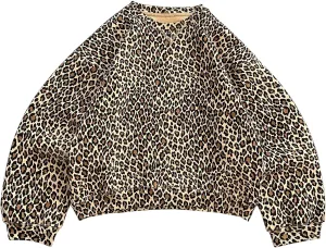 Leopard Print Hoodies for Women Oversized Cheetah Hooded Sweatshirt 2000s Graphic Pullover Tops Y2k Boyfriend Hoodie