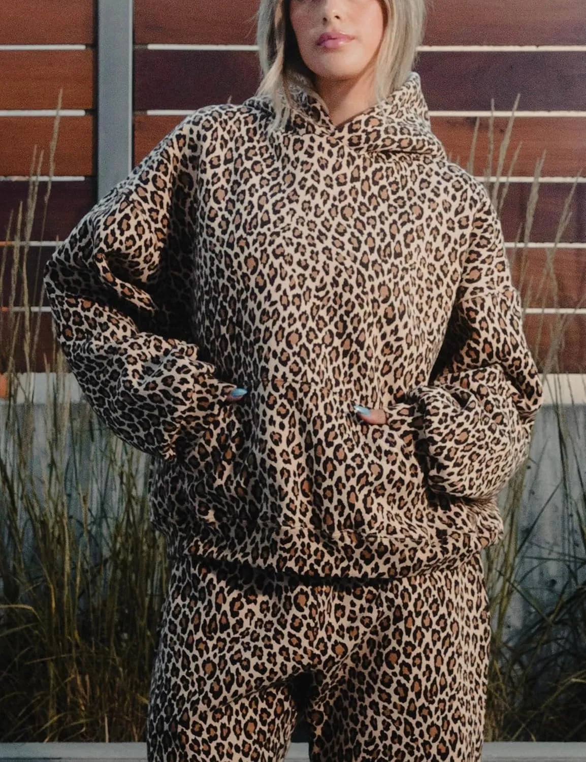 Leopard Print Hoodies for Women Oversized Cheetah Printed Hooded Pullover 2000s Y2K Hoodie Sweatshirt 90s Streetwear
