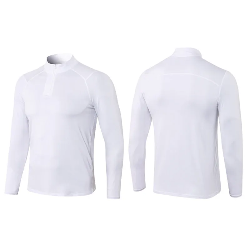 Men's Active Slim-fit Quarter Zip Long Sleeve Outdoor Athletic Performance Pullover