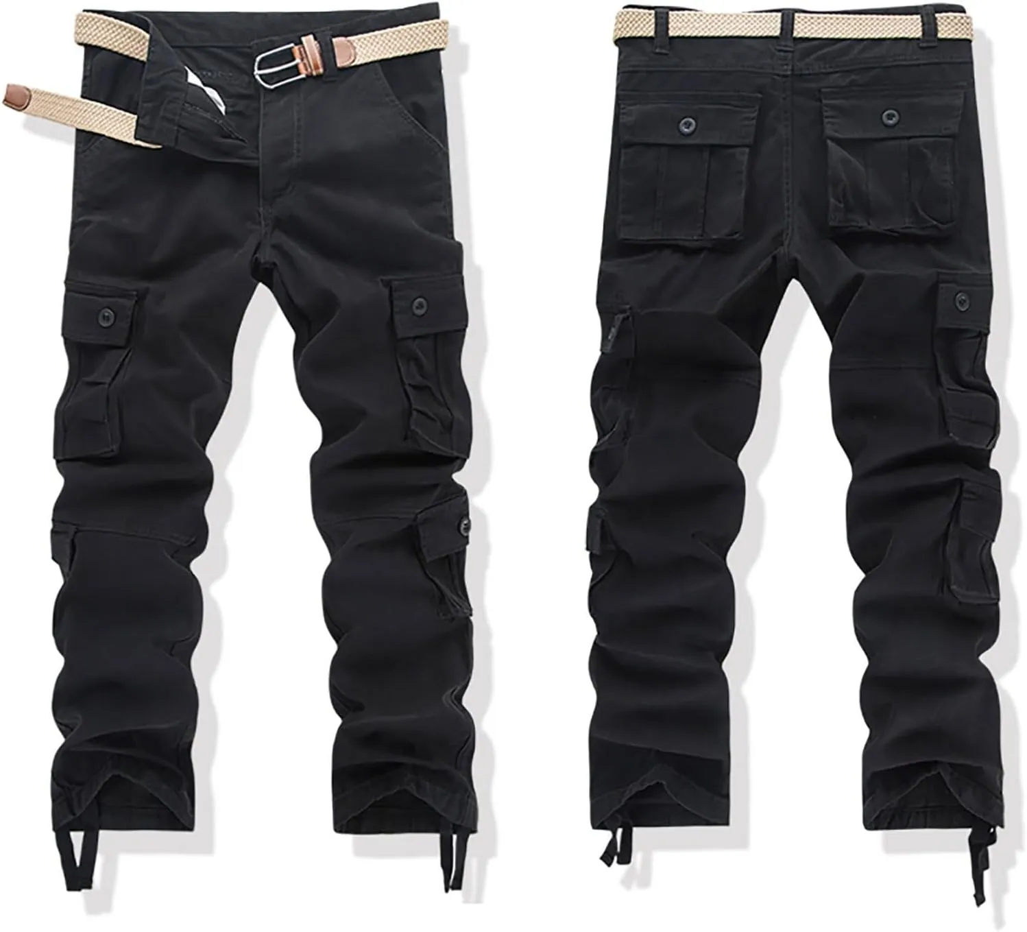 Men's Cargo Pants Pocket Mid-Waist Men's Sweatpants Casual Camouflage Men's Pants Men's Twill Relaxed Fit Cargo Pant