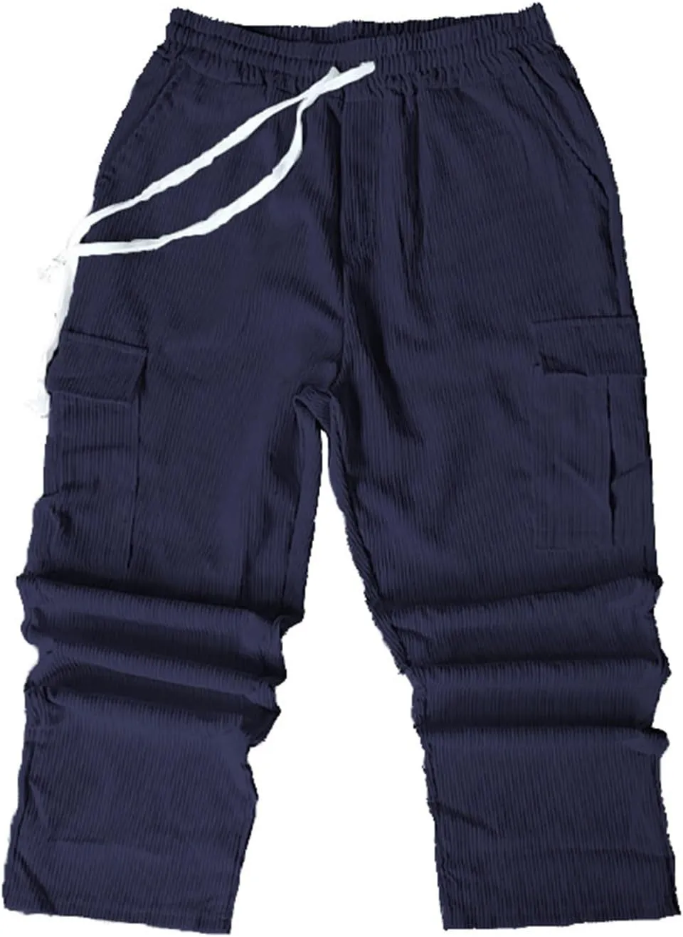 Men's Corduroy Pants Lightweight Jogger Straight Fit Casual Sweatpants Ripstop Outdoor Pants Work Lounge Trousers