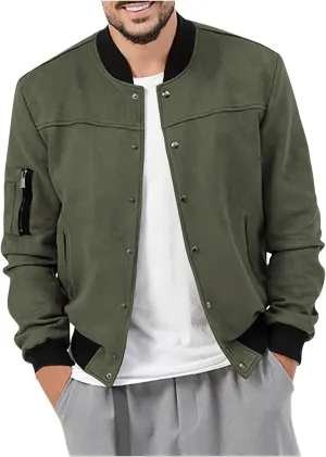 Mens Fall Winter Casual Coats 2024 Fashion Color Block Long Sleeve Jackets Basic Button Down Outerwear with Pockets
