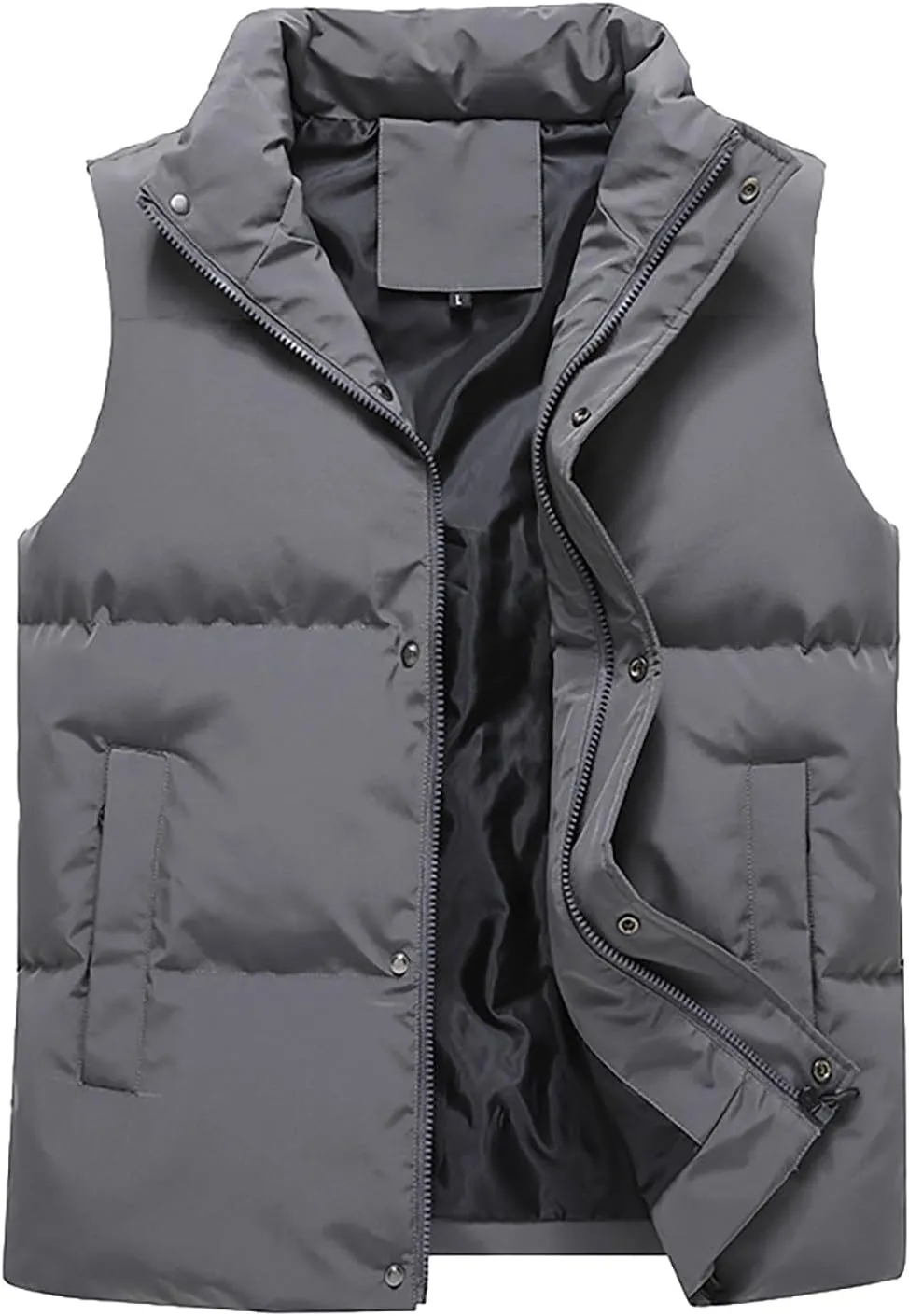 Men's Outdoor Casual Stand Collar Vest Men Women Autumn And Winter Fashion Casual Solid Warm Winter Sleeveless Jacket
