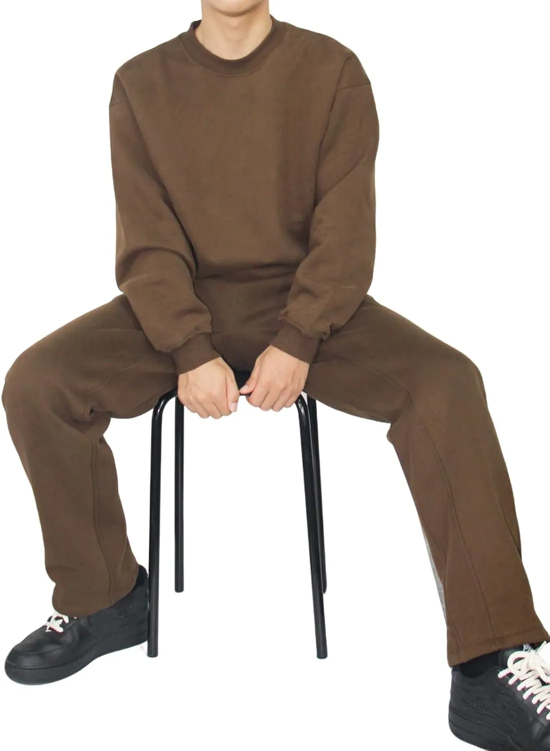 Men's Sweat suits 2 Piece Set Cotton Blend Pullover Tracksuits Casual Fleece-lined Joggers Sweatpants Sweatsuit Set