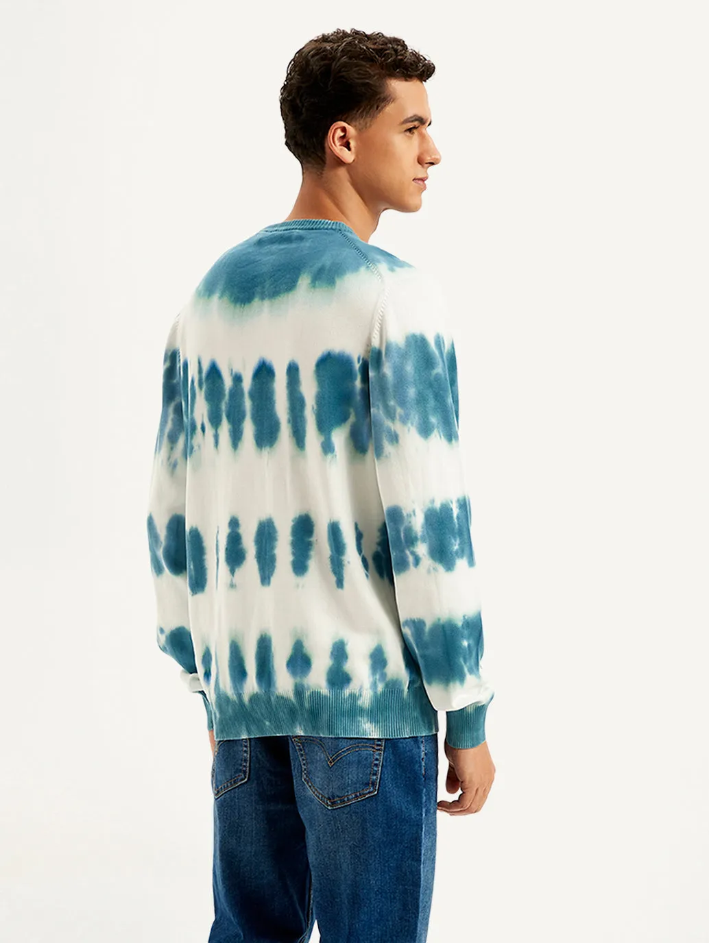 Men's Tie-Dye Crew Neck Sweater