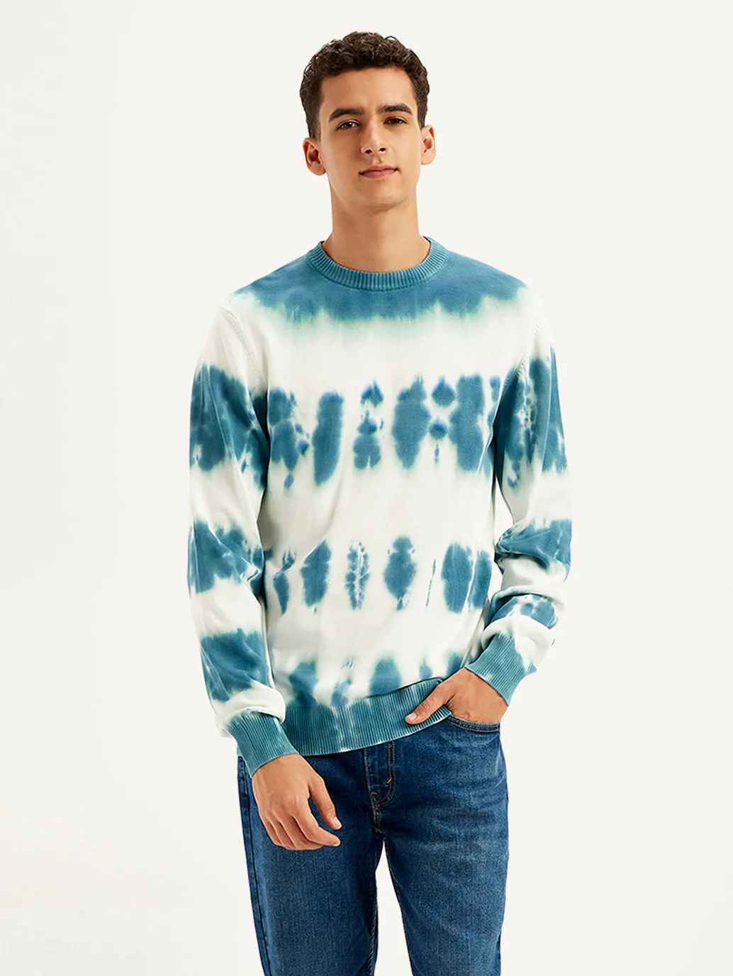 Men's Tie-Dye Crew Neck Sweater