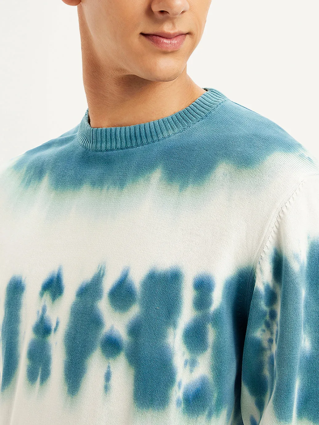 Men's Tie-Dye Crew Neck Sweater