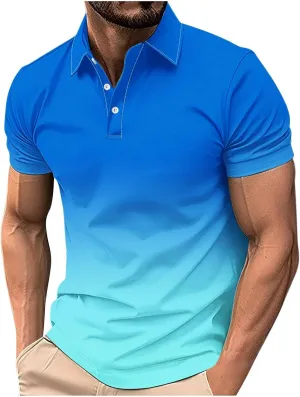Men's White Golf Shirts, Short Sleeve, Moisture Wicking, Dry Fit, Polo Shirts, Casual Golf Shirts