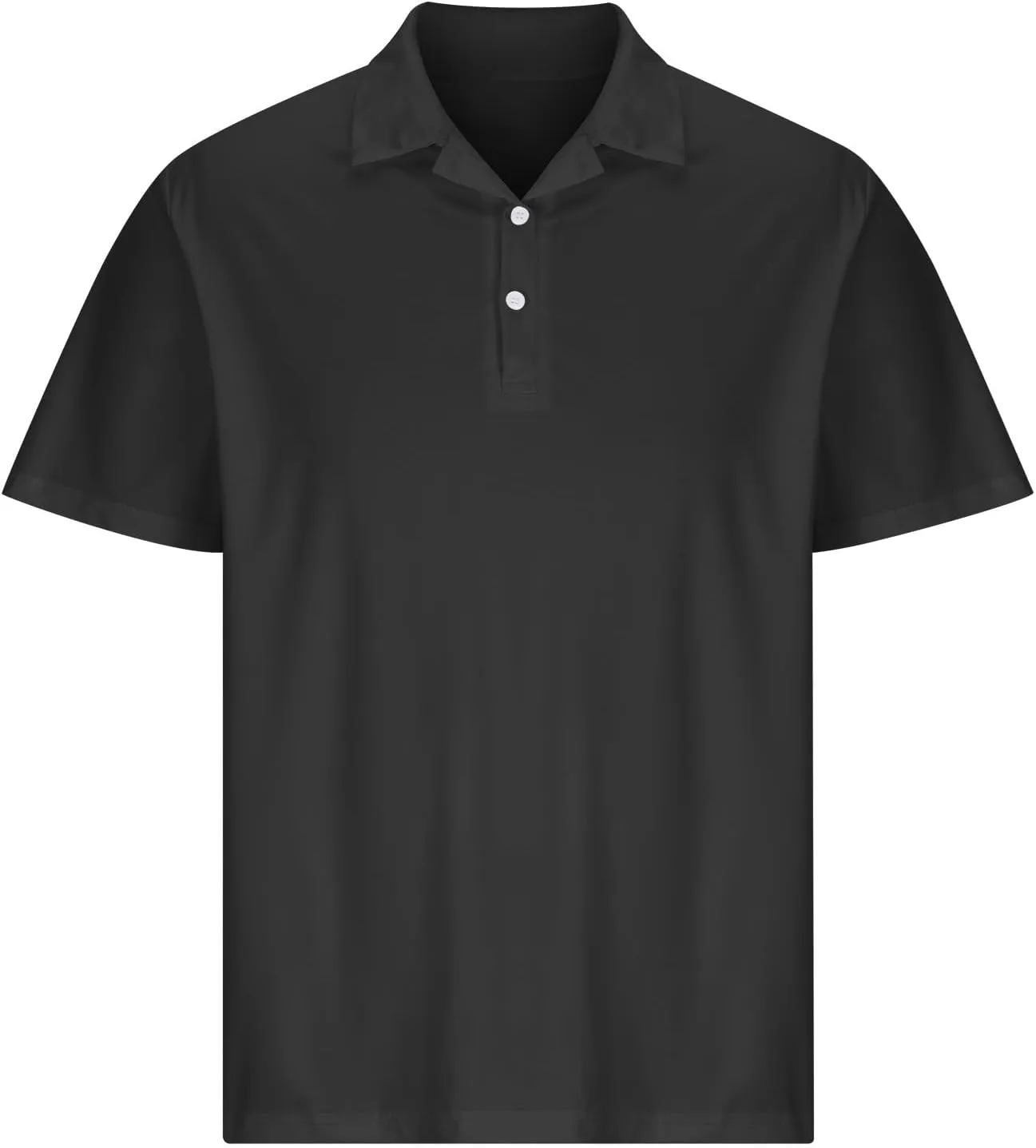 Men's White Golf Shirts, Short Sleeve, Moisture Wicking, Dry Fit, Polo Shirts, Casual Golf Shirts