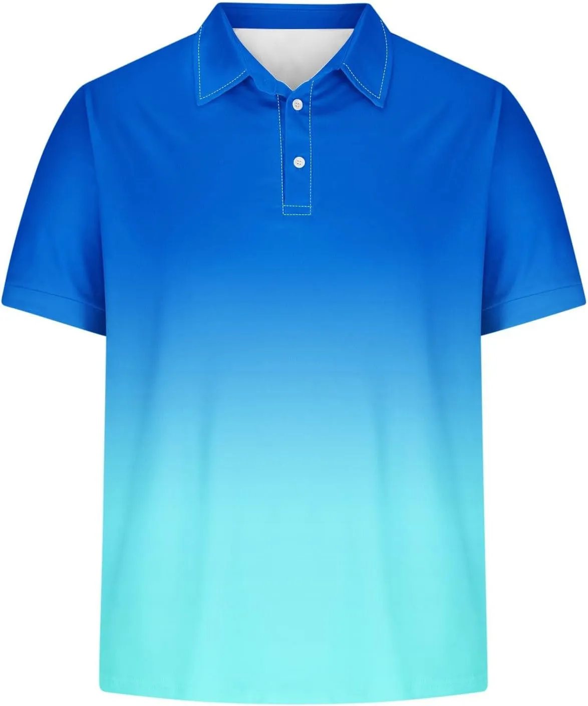 Men's White Golf Shirts, Short Sleeve, Moisture Wicking, Dry Fit, Polo Shirts, Casual Golf Shirts