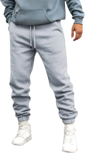 Mens Workout Cargo Sweatpants Work Jogger Pants with Pockets Mens Casual Pants Stretch Slim Fit Workout Bodybuilding