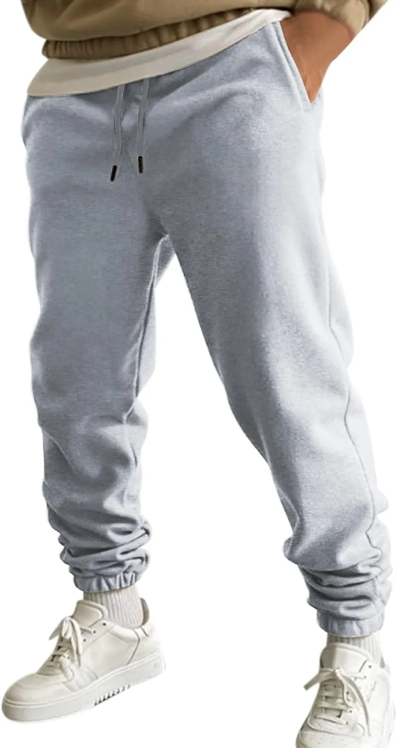 Mens Workout Cargo Sweatpants Work Jogger Pants with Pockets Mens Casual Pants Stretch Slim Fit Workout Bodybuilding