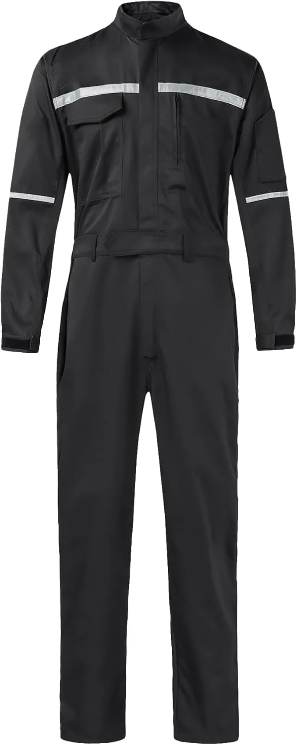 Mens Workwear Coveralls Multi Pockets Work Suit Mechanic Overalls Jumpsuits Unisex Long Sleeve Garage Coverall