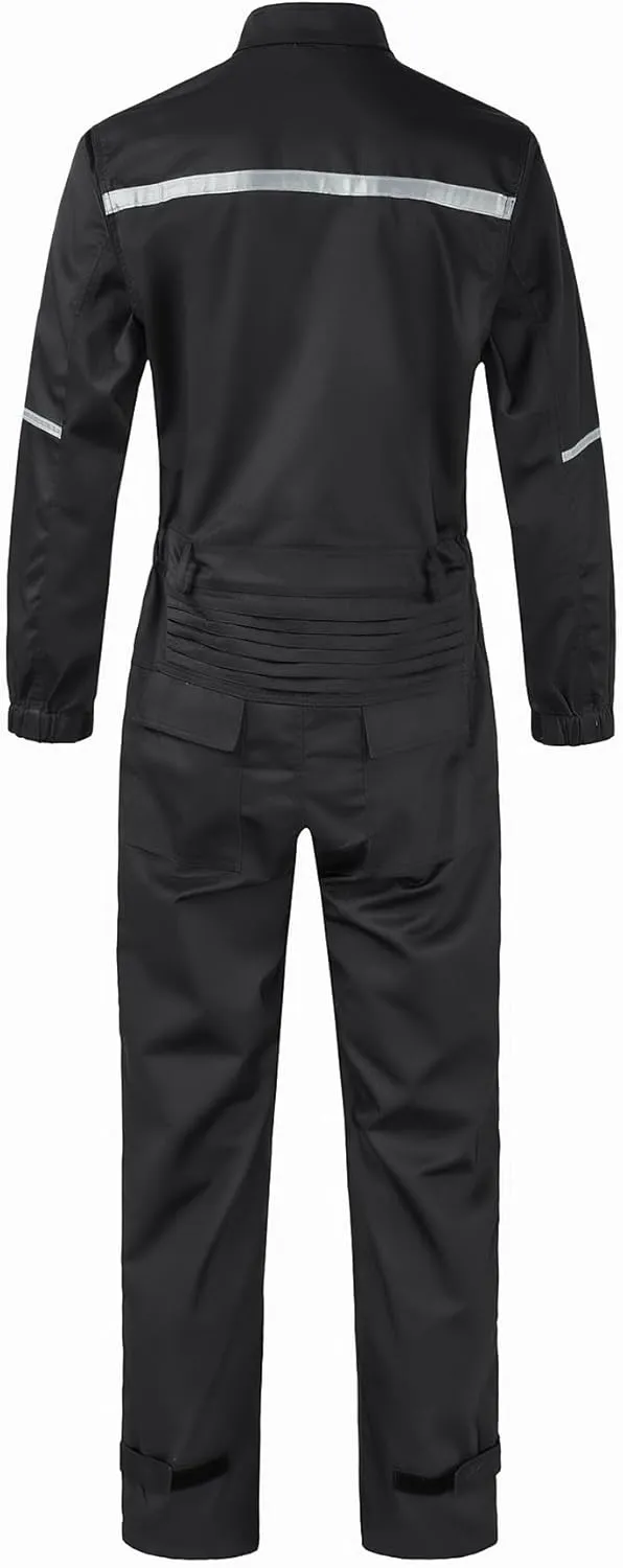Mens Workwear Coveralls Multi Pockets Work Suit Mechanic Overalls Jumpsuits Unisex Long Sleeve Garage Coverall