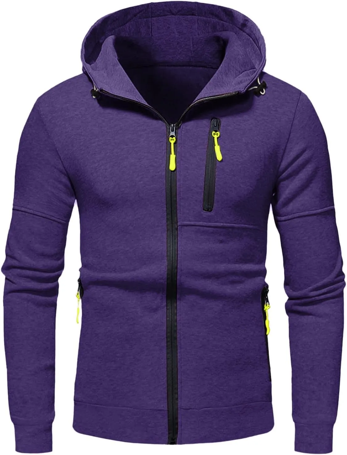 Mens Zip Up Hoodies Heavyweight Fleece Sports Track Jackets Sweatshirts for Gym Running