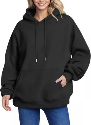 Oversized Hoodies For Women Sweatshirt Trendy Winter Clothes Drawstring Pullover Long Sleeve With Pockets