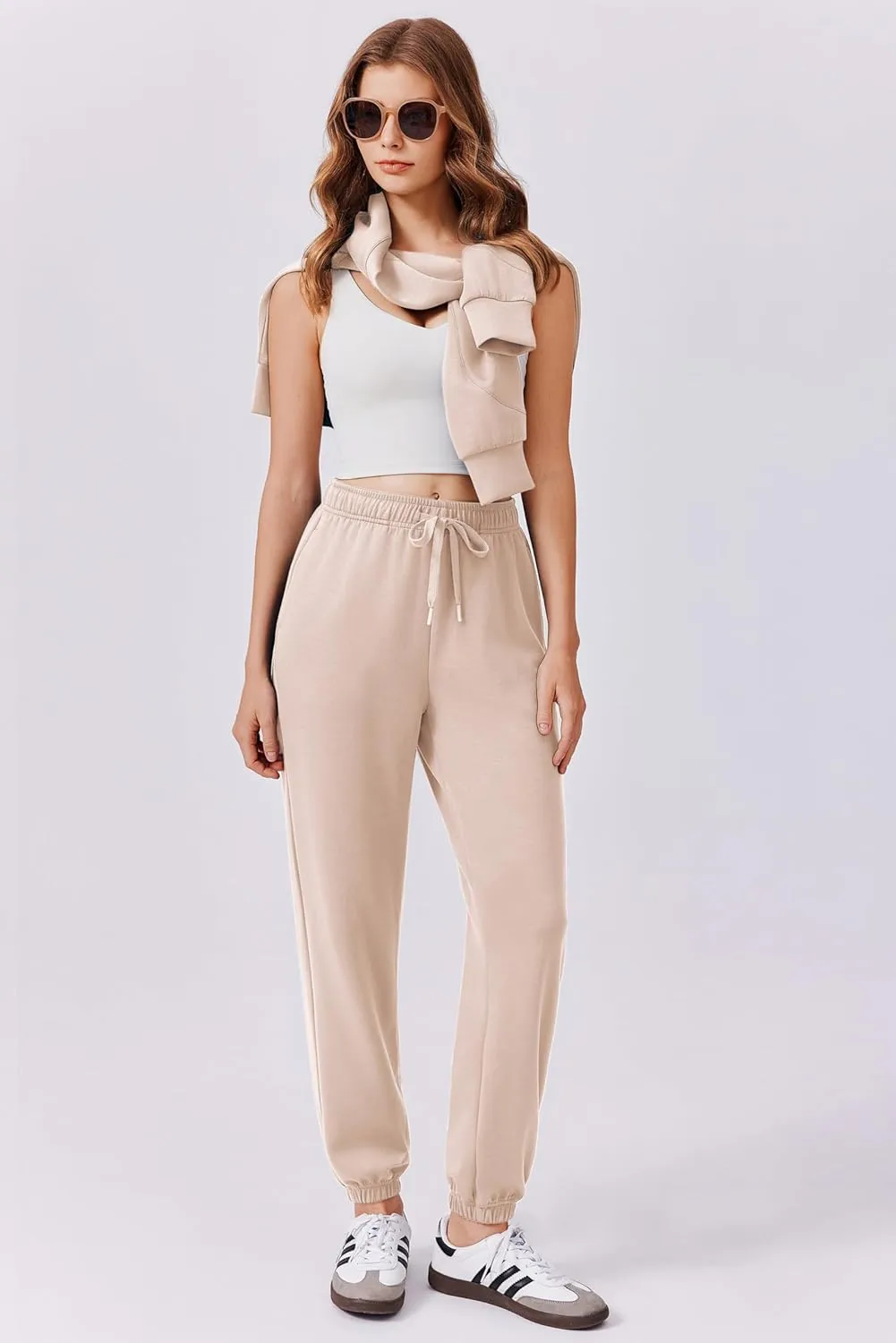 PINSPARK 2 Piece Sets for Women 2024 Fall Outfits Tracksuit Long Sleeve Half Zip Sweatshirt Jogger Sweatpants Matching Set