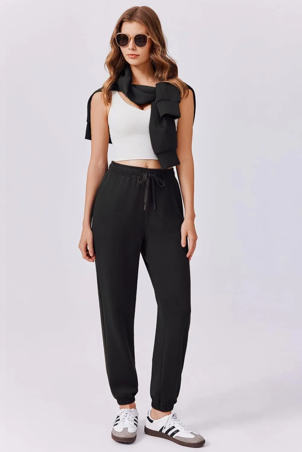 PINSPARK 2 Piece Sets for Women 2024 Fall Outfits Tracksuit Long Sleeve Half Zip Sweatshirt Jogger Sweatpants Matching Set