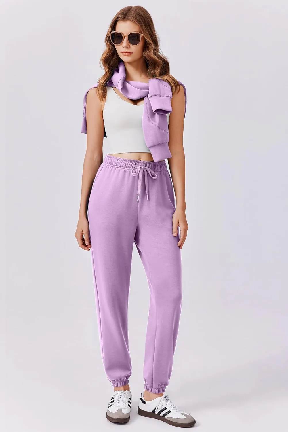 PINSPARK 2 Piece Sets for Women 2024 Fall Outfits Tracksuit Long Sleeve Half Zip Sweatshirt Jogger Sweatpants Matching Set