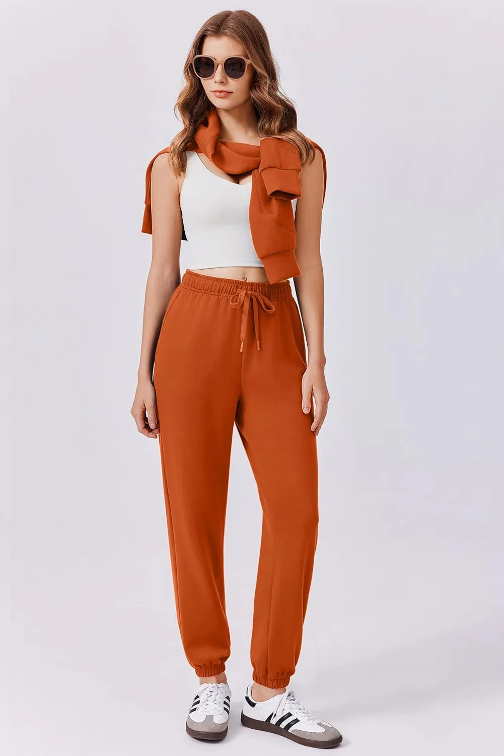 PINSPARK 2 Piece Sets for Women 2024 Fall Outfits Tracksuit Long Sleeve Half Zip Sweatshirt Jogger Sweatpants Matching Set