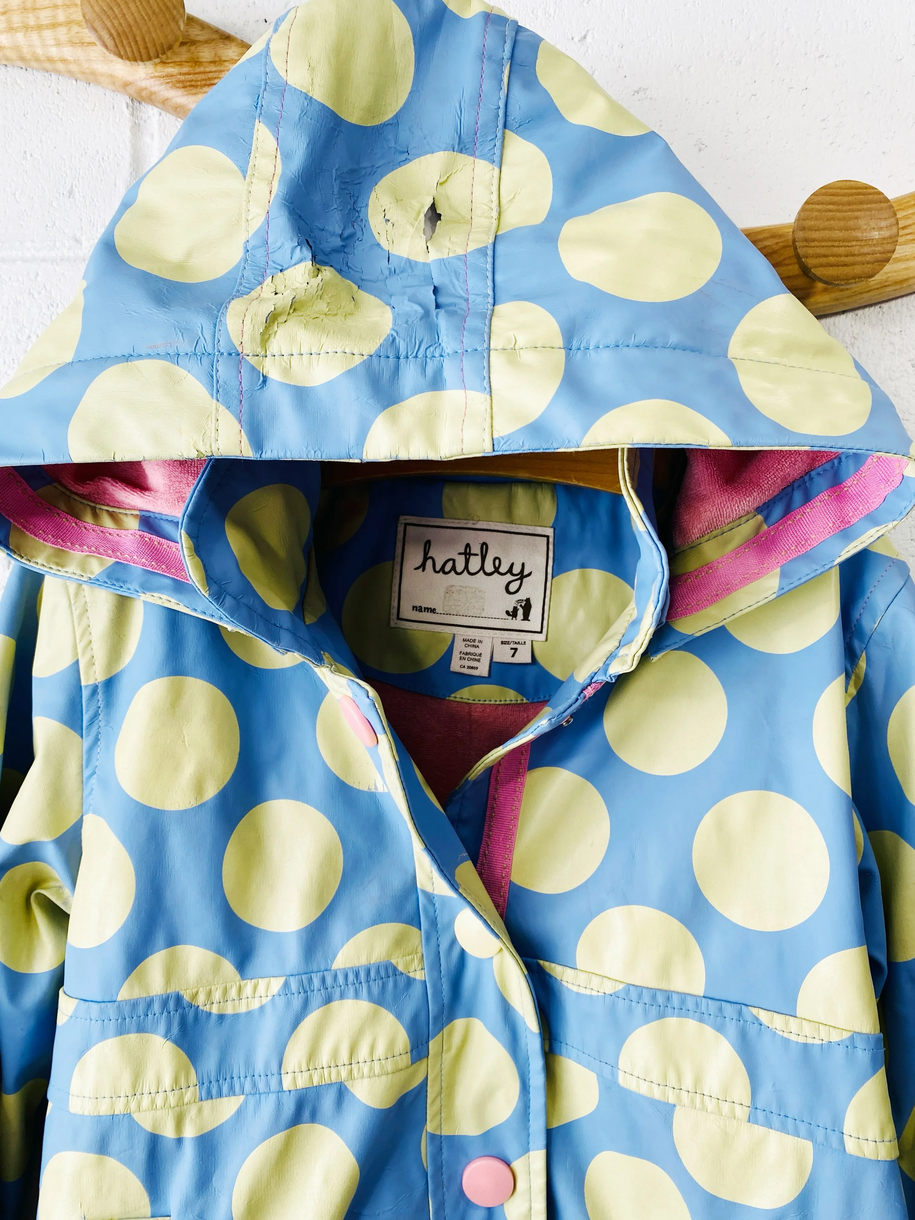 Polka Dot Rain Coat, 7 years