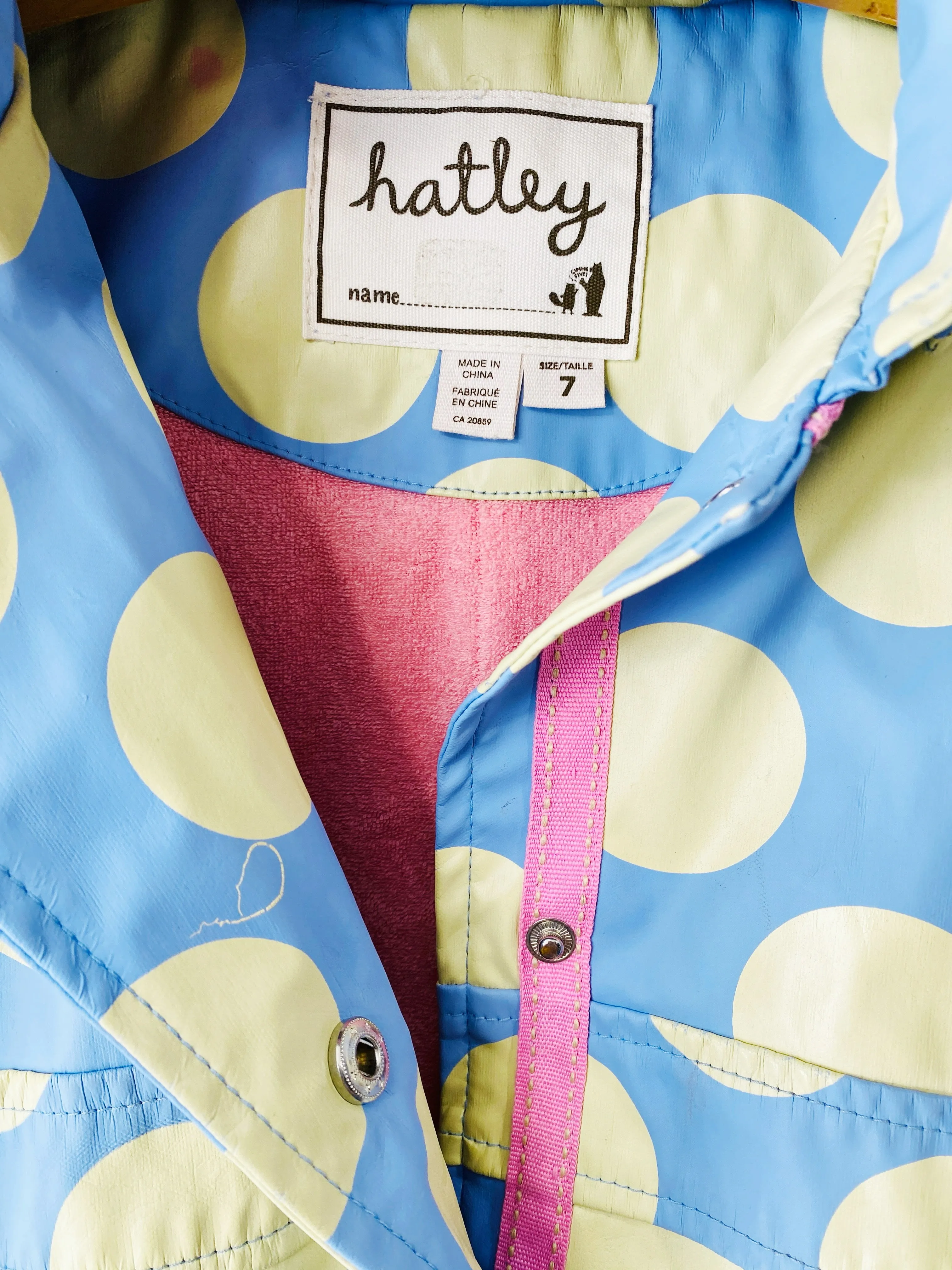Polka Dot Rain Coat, 7 years