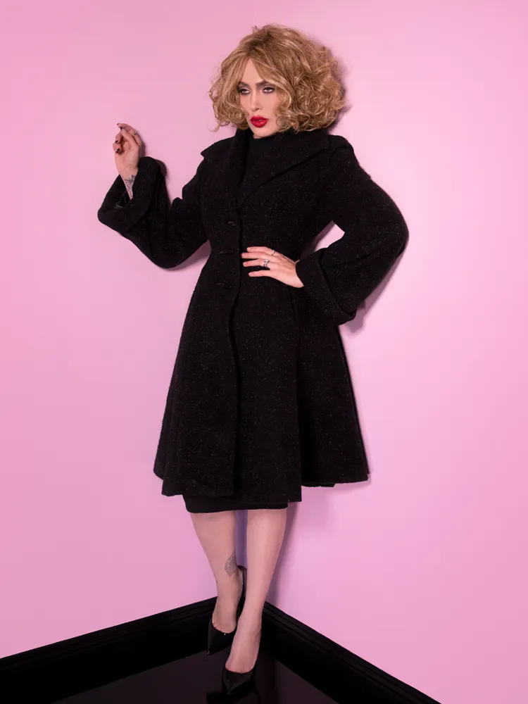 PRE-ORDER - Miss Kitty Coat in Black - Vixen by Micheline Pitt