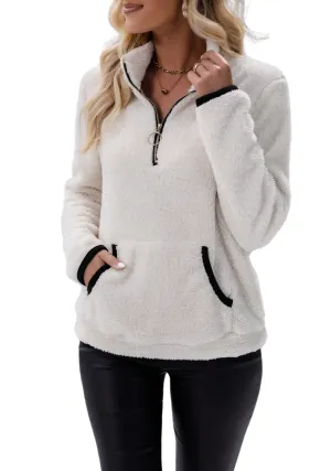 Romy | Fleece met halve rits