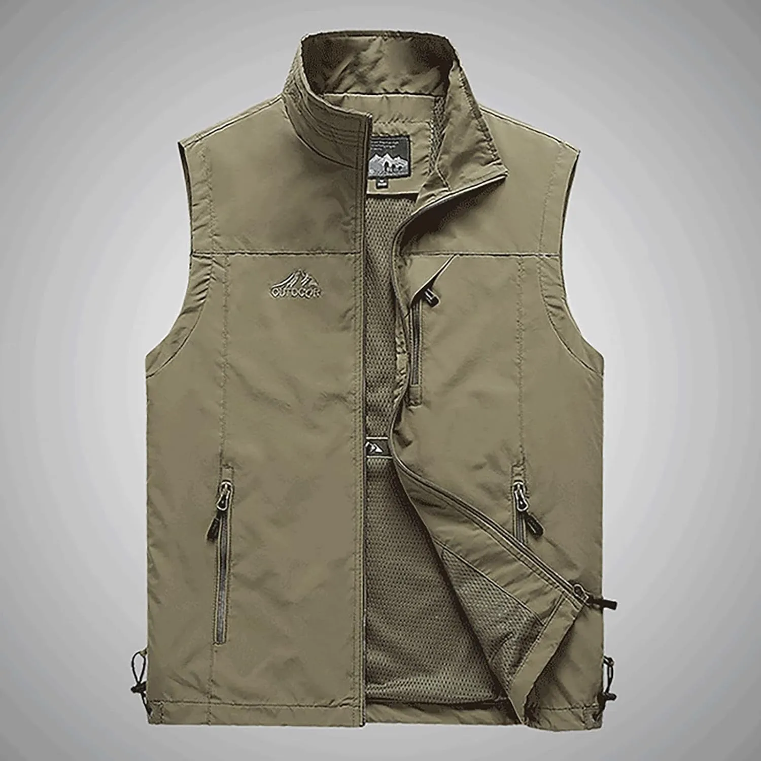 RTRDE Men's Puffer Vest Packable Vest Winter Outdoor Zipper Sleeveless Warm Puffey Jacket Vests Outerwear, XL-4XL