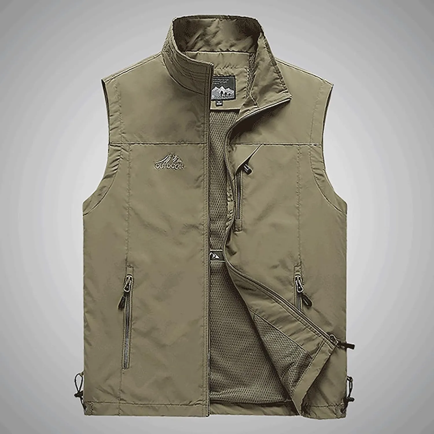 RTRDE Men's Puffer Vest Packable Vest Winter Outdoor Zipper Sleeveless Warm Puffey Jacket Vests Outerwear, XL-4XL