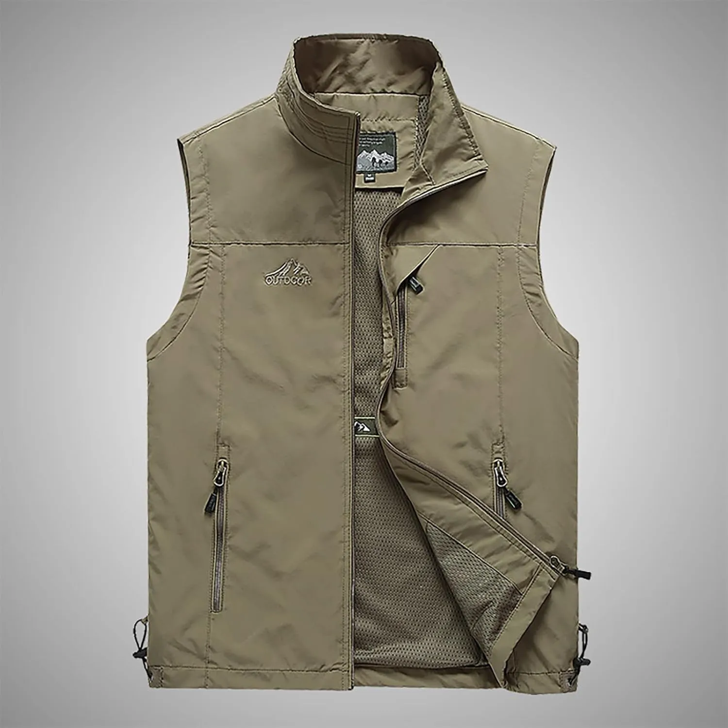 RTRDE Men's Puffer Vest Packable Vest Winter Outdoor Zipper Sleeveless Warm Puffey Jacket Vests Outerwear, XL-4XL