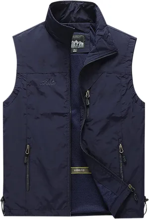 RTRDE Men's Puffer Vest Packable Vest Winter Outdoor Zipper Sleeveless Warm Puffey Jacket Vests Outerwear, XL-4XL