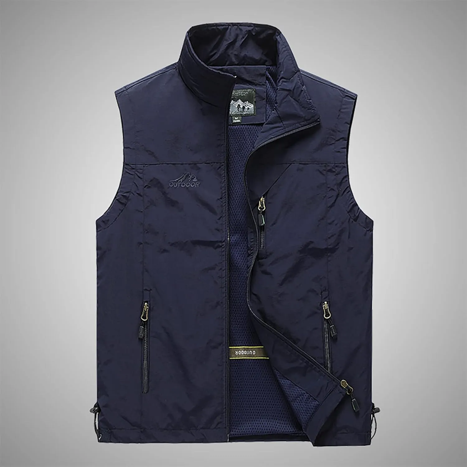 RTRDE Men's Puffer Vest Packable Vest Winter Outdoor Zipper Sleeveless Warm Puffey Jacket Vests Outerwear, XL-4XL
