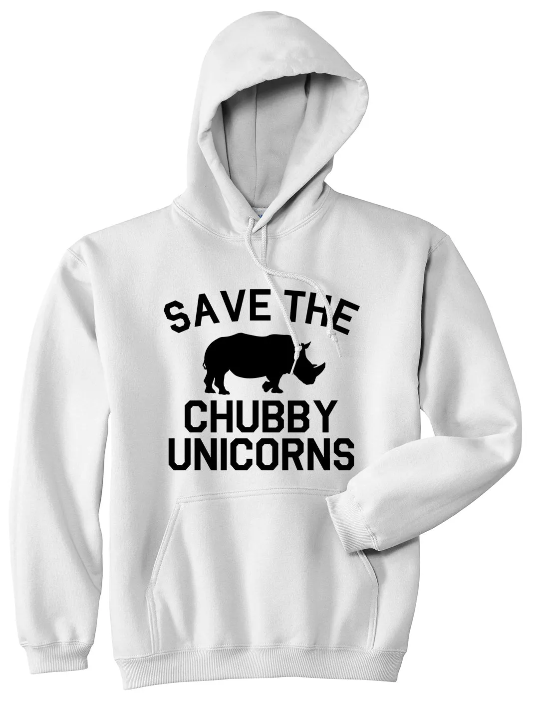 Save The Chubby Unicorns Funny Mens Pullover Hoodie