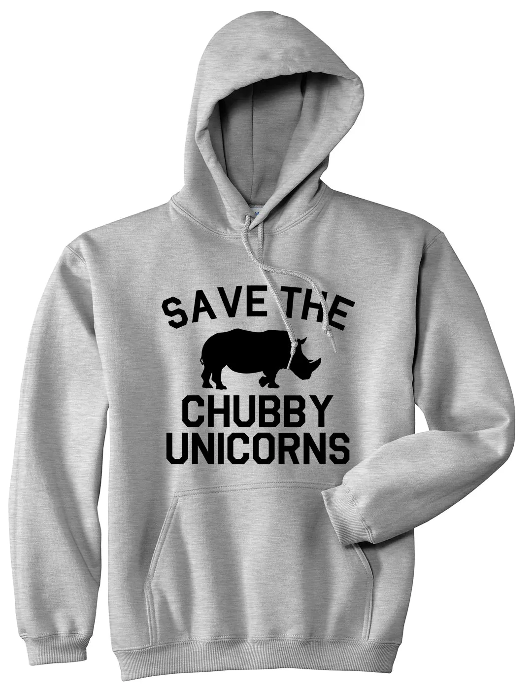 Save The Chubby Unicorns Funny Mens Pullover Hoodie