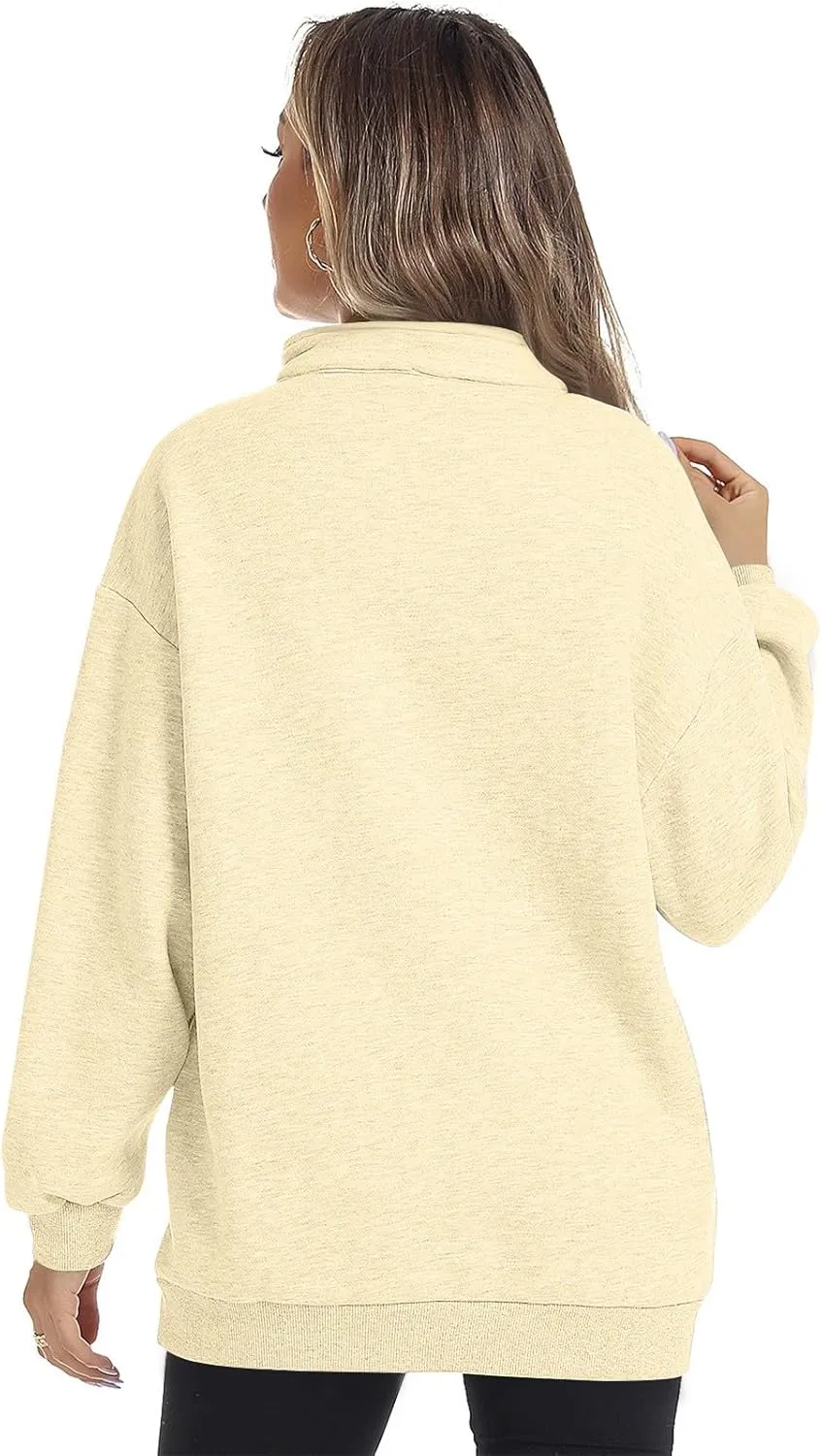 Sweatshirts For Women Long Sleeve Pullover Oversized Solid Color Hoodies Fleece Sweaters Fall Outfits Fashion Y2K Clothes