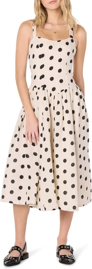 The Drop Women's Balu Feminine Shaped Waist Midi Dress
