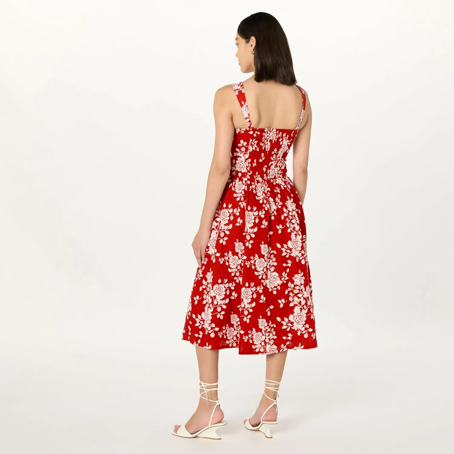 The Drop Women's Balu Feminine Shaped Waist Midi Dress